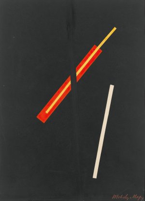 Collage with Three Elements by Laszlo Moholy-Nagy Oil Painting