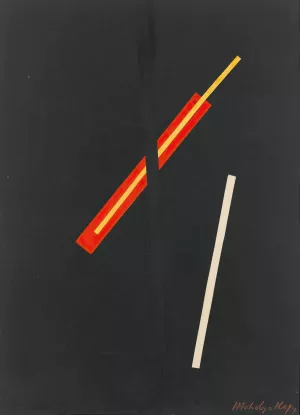 Collage with Three Elements by Laszlo Moholy-Nagy Oil Painting