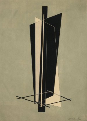 Kestnermappe; Komposition by Laszlo Moholy-Nagy Oil Painting