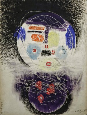 Space Construction by Laszlo Moholy-Nagy Oil Painting