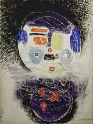 Space Construction by Laszlo Moholy-Nagy Oil Painting