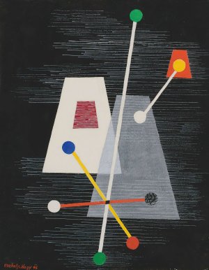 Truncated Pyramids by Laszlo Moholy-Nagy Oil Painting