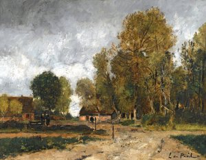 Landscape With Cottage by Laszlo Paal Oil Painting
