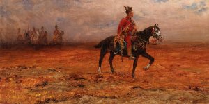 Hungarian Riders by Laszlo Pataky Von Sospatak Oil Painting