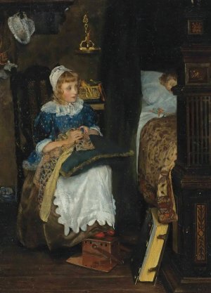 In Good Hands by Laura Theresa Alma-Tadema Oil Painting