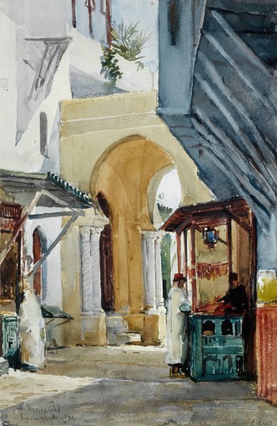 Exposition de 1900, pavillon de l'Algerie  by Laure Brouardel - Hand-Painted Oil Painting Reproduction