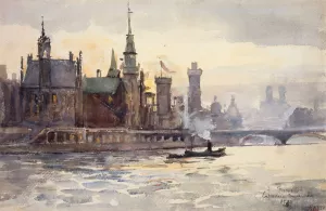 Exposition de 1900, pavillons etrangers Oil painting by Laure Brouardel