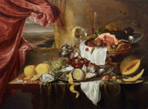 Still Life With Imaginary View by Laurens Craen Oil Painting