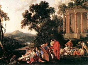 Laban Searching Jacob's Bagagge for the Stolen Idols by Laurent De La Hire Oil Painting