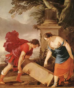 Theseus and Aethra by Laurent De La Hire - Oil Painting Reproduction