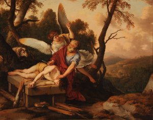 Le Sacrifice d'Abraham by Laurent De La Hyre Oil Painting