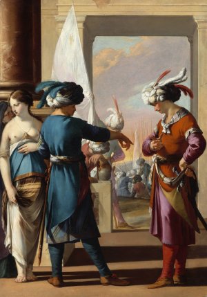 Panthea, Cyrus, and Araspas by Laurent De La Hyre Oil Painting