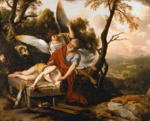 The Sacrifice of Isaac by Laurent De La Hyre Oil Painting