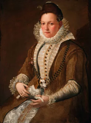 Portrait of a Lady with a Dog by Lavinia Fontana Oil Painting