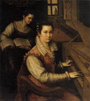 Self-Portrait at the Spinet by Lavinia Fontana Oil Painting