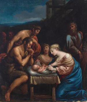 The Adoration of the Shepherds by Lavinia Fontana Oil Painting