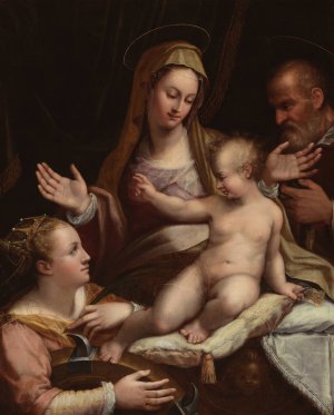 The Holy Family with Saint Catherine of Alexandria by Lavinia Fontana Oil Painting