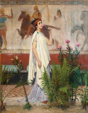 A Greek Woman by Lawrence Alma-Tadema Oil Painting