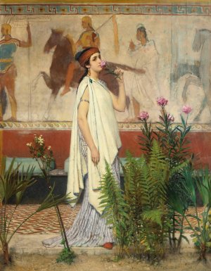 A Greek Woman by Lawrence Alma-Tadema Oil Painting