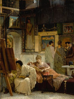A Picture Gallery by Lawrence Alma-Tadema Oil Painting