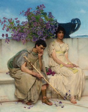 An Eloquent Silence by Lawrence Alma-Tadema Oil Painting
