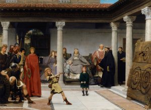 Education Of The Children Of Clovis by Lawrence Alma-Tadema Oil Painting