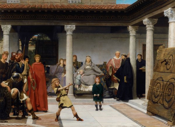 Main Product Photo of Education Of The Children Of Clovis  Painting by Lawrence Alma-Tadema