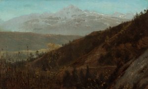 Mountain landscape by Lawrence Alma-Tadema Oil Painting