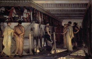 Pheidias And The Frieze Of The Parthenon by Lawrence Alma-Tadema Oil Painting