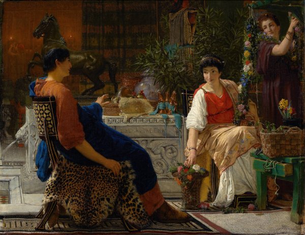 Main Product Photo of Preparations For The Festivities  Painting by Lawrence Alma-Tadema