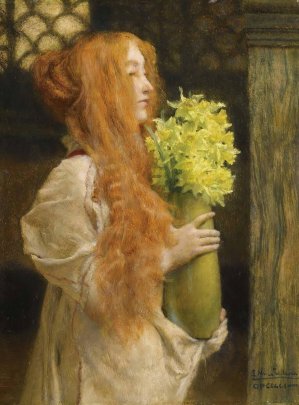 Spring Flowers by Lawrence Alma-Tadema Oil Painting