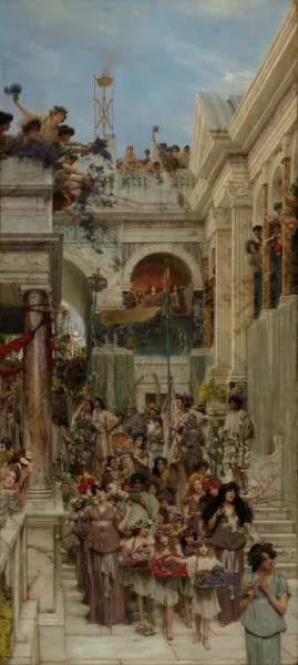 Spring by Lawrence Alma-Tadema Spring by Lawrence Alma-Tadema Oil Painting