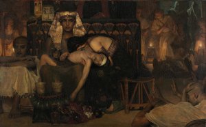 The Death of the Pharaoh's Firstborn Son by Lawrence Alma-Tadema Oil Painting