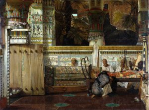 The Egyptian Widow by Lawrence Alma-Tadema Oil Painting