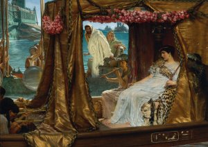 The Meeting Of Antony And Cleopatra: 41 Bc by Lawrence Alma-Tadema Oil Painting