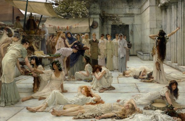 Main Product Photo of The Women of Amphissa  Painting by Lawrence Alma-Tadema