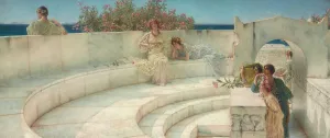 Under The Roof Of Blue Ionian Weather Oil painting by Lawrence Alma-Tadema