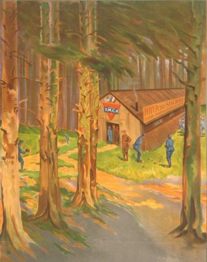 Mon cher foyer, je t'aime tu es la maison de chacun le chez soi pour tous — un poilu by Lawrence Harris Oil Painting