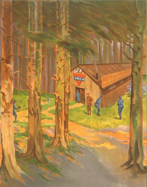 Mon cher foyer, je t'aime tu es la maison de chacun le chez soi pour tous — un poilu  by Lawrence Harris - Hand-Painted Oil Painting Reproduction