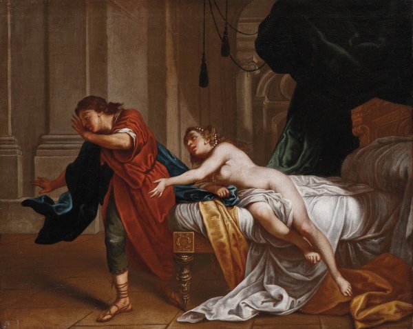 Joseph And Potiphar's Wife by Lazzaro Baldi - Hand-Painted Oil Painting Reproduction