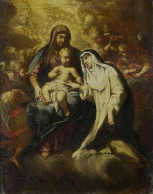 The Mystic Marriage of St Rose of Lima by Lazzaro Baldi Oil Painting