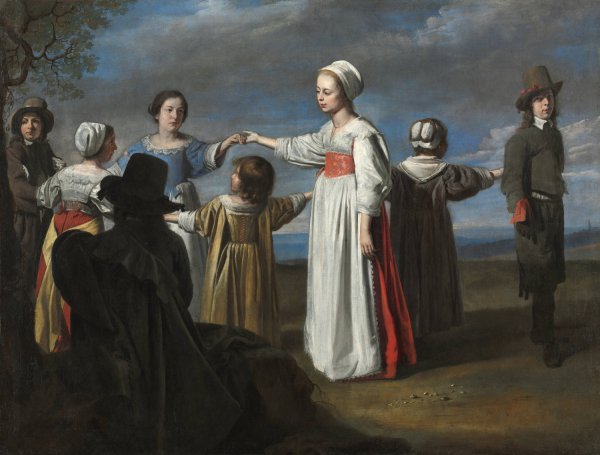 Children Dancing  by Le Nain - Hand-Painted Oil Painting Reproduction