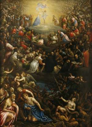 Last Judgment by Leandro Bassano Oil Painting