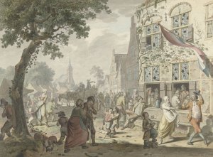 Dorpskermis Oil painting by Leendert Overbeek