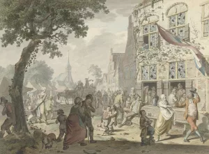 Dorpskermis Oil painting by Leendert Overbeek