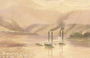 The Ohio River near Wheeling, West Virginia by Lefevre James Cranstone Oil Painting