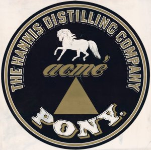 The Hannis Distilling Company, Acme, Pony by Lehman & Bolton Oil Painting
