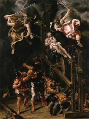 Martyrdom of St Catherine of Alexandria Oil painting by Lelio Orsi