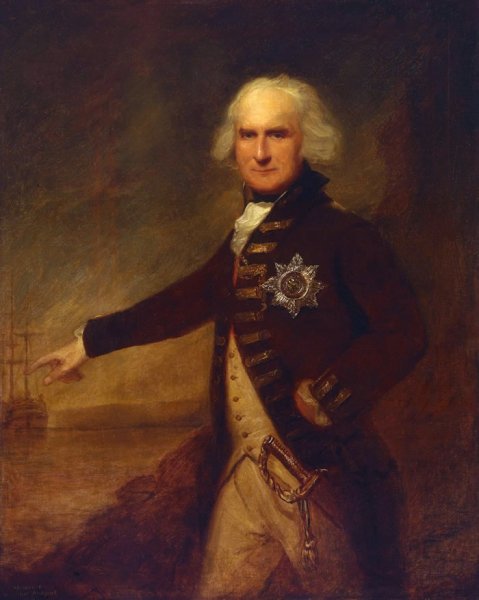 Main Product Photo of Admiral Alexander Hood, 1727-1814, 1st Viscount Bridport Painting by Lemuel Francis Abbott