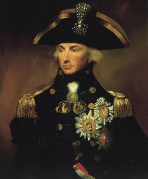Rear-Admiral Sir Horatio Nelson, 1758-1805 by Lemuel Francis Abbott Oil Painting